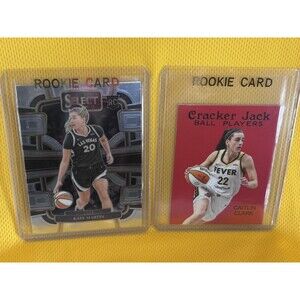 Caitlin Clark Kate Martin 2 Rookie Card Lot Iowa Hawkeyes WNBA #1 Draft Pick